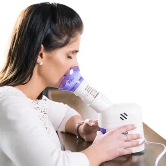 Mabis Personal Steam Inhaler Vaporizer with Aromatherapy Diffuser: Purple/White - Picture 4 of 11